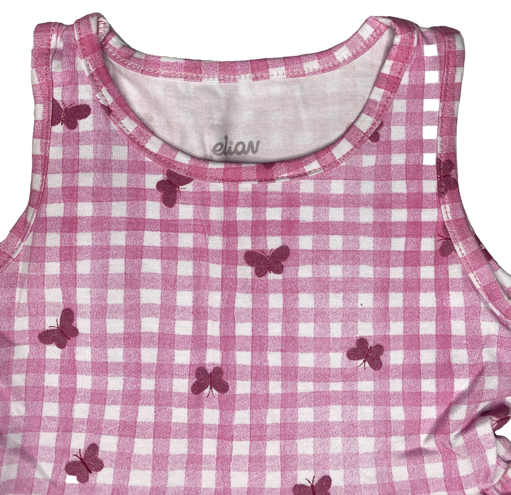 Vestido Infantil Menina  Estampado Elian Rosa