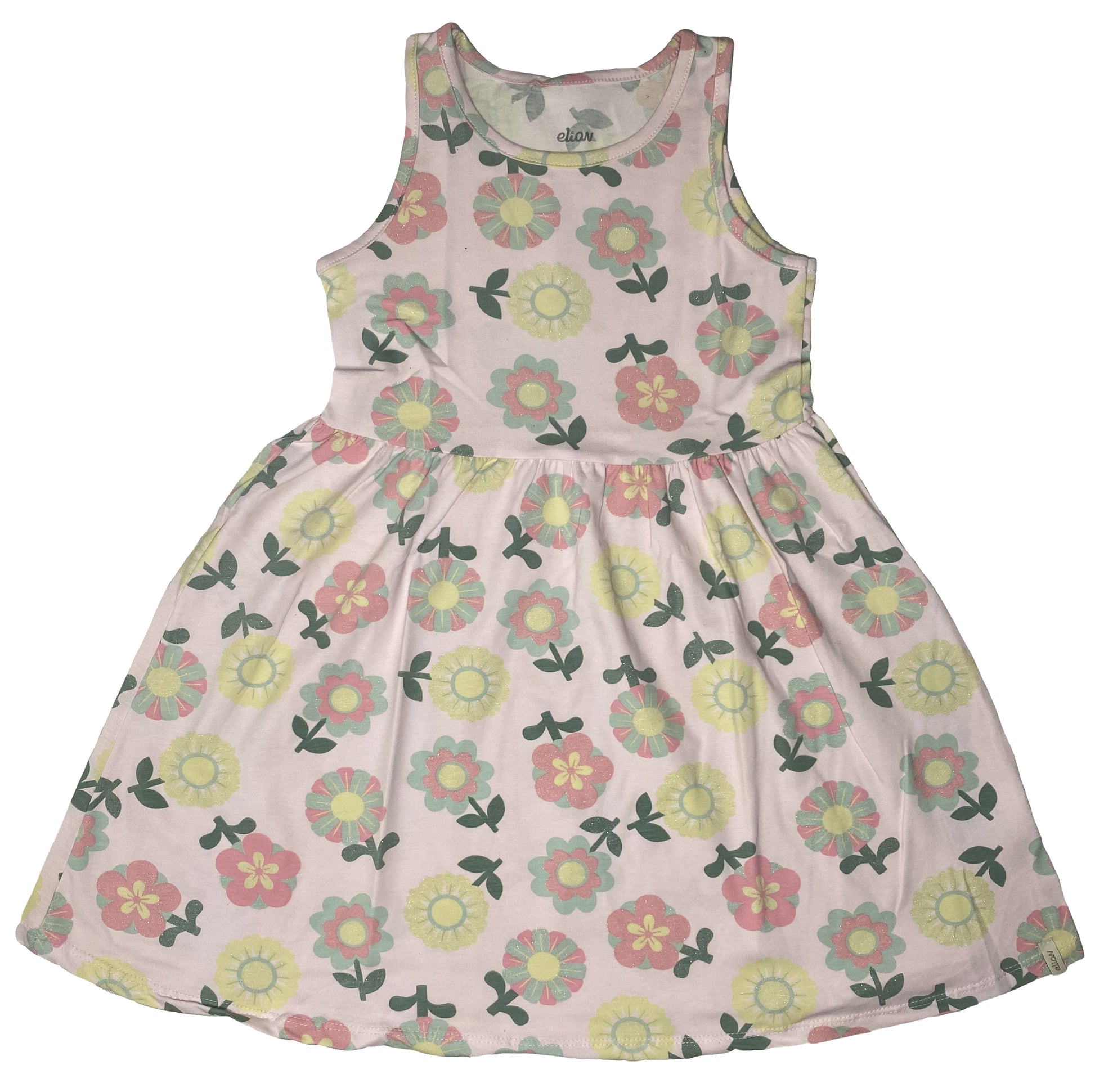 Vestido Menina Infantil Estampado Rosa